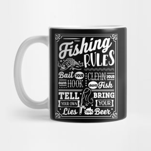 Fishing rules fishermen fishing lover Mug